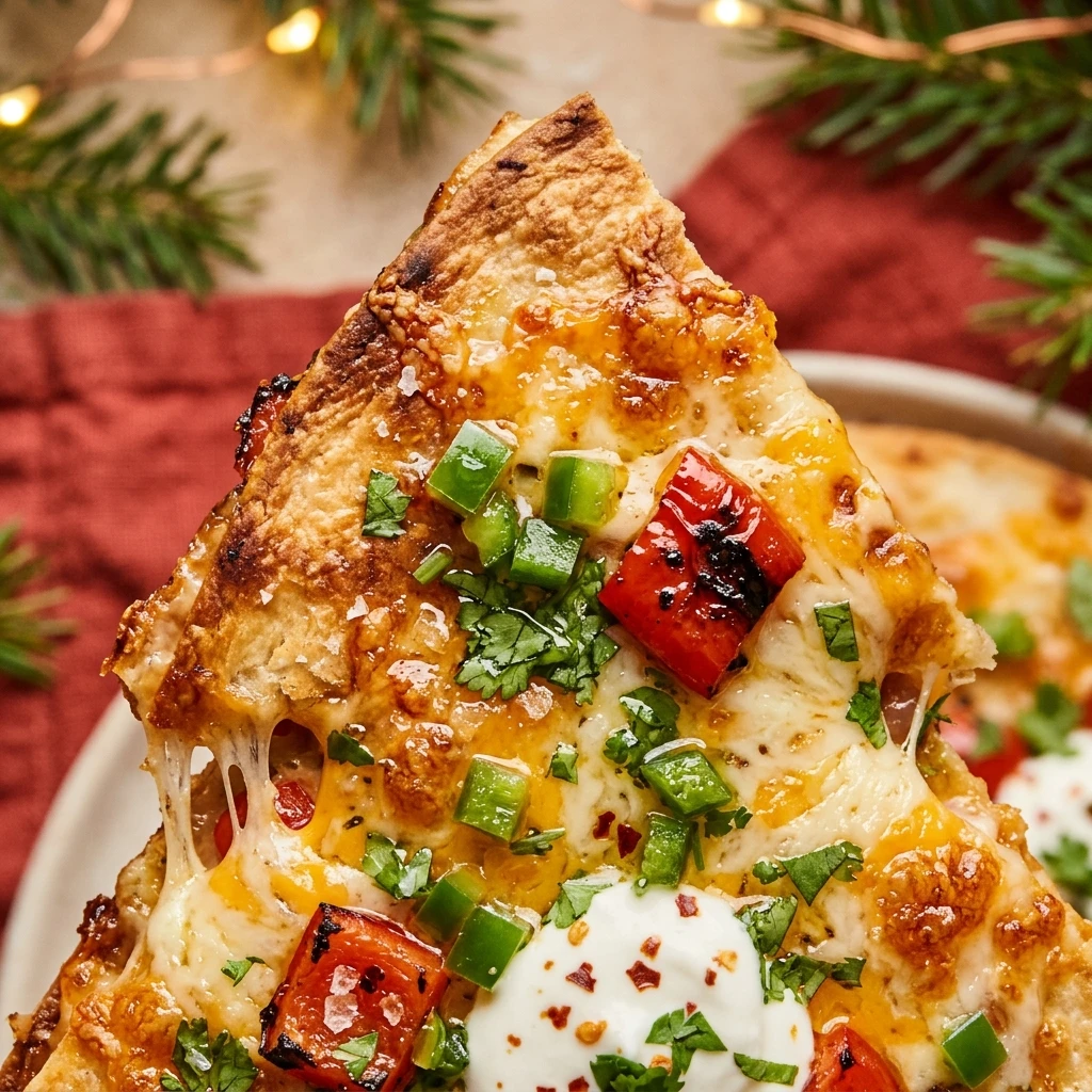 Christmas Tree Quesadillas