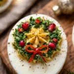 Christmas Wreath Deviled Eggs