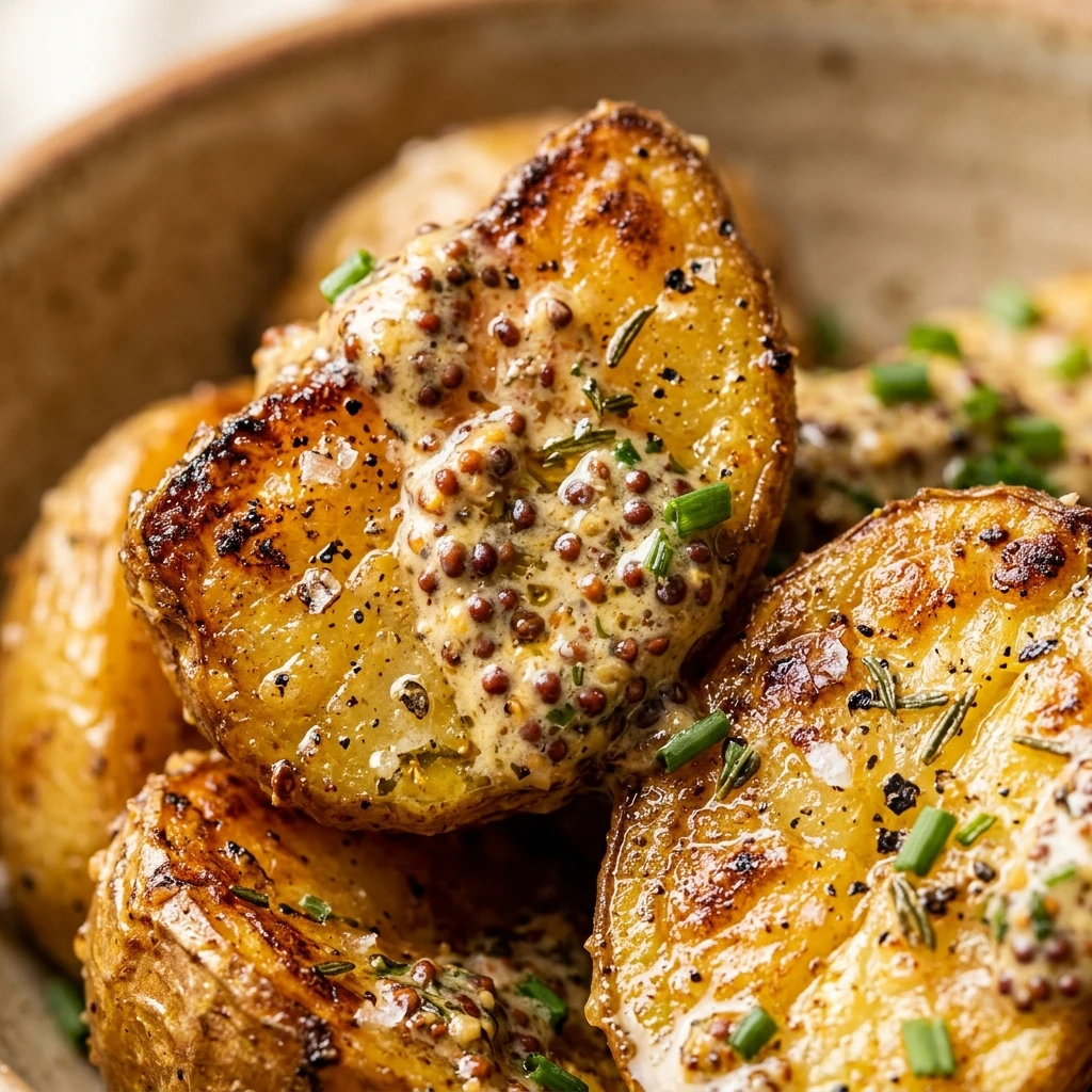Creamy Mustard Roasted Potatoes