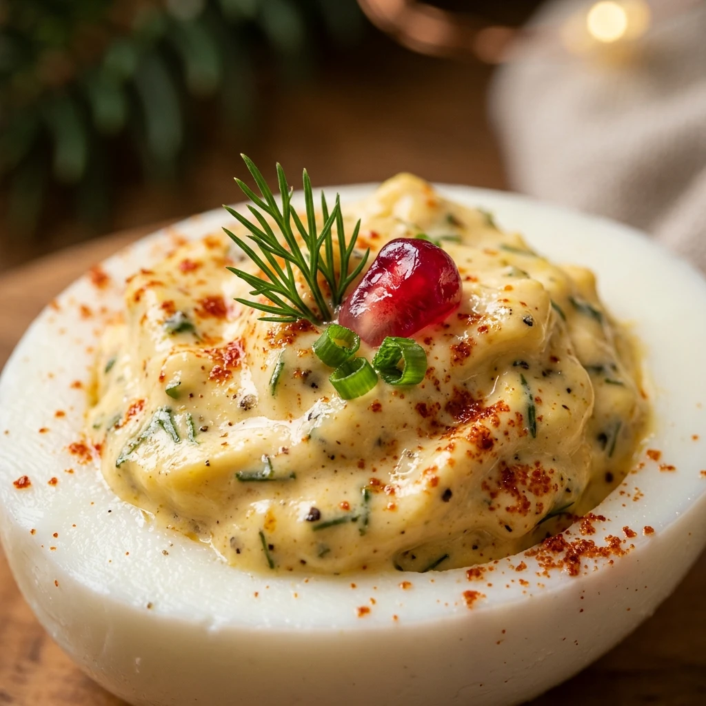 Festive Holiday Deviled Eggs