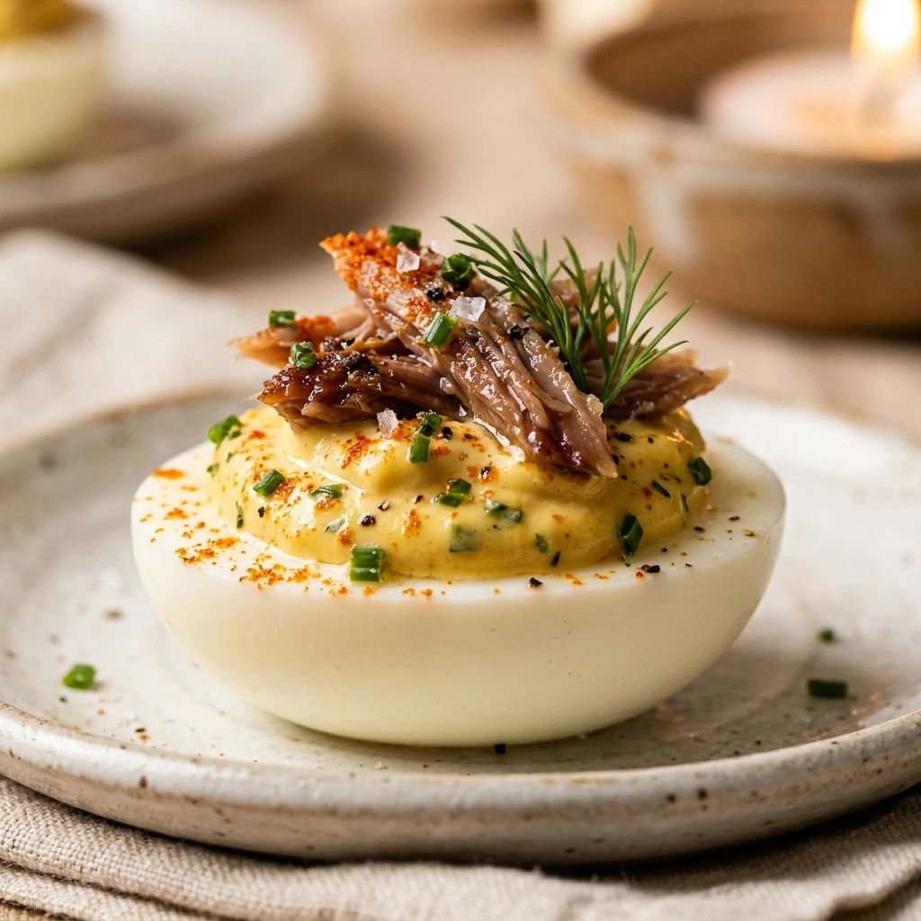 Leftover Turkey Deviled Eggs