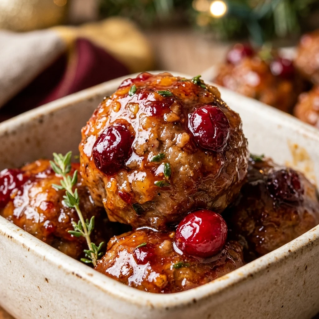 Quick Christmas Cranberry Meatballs