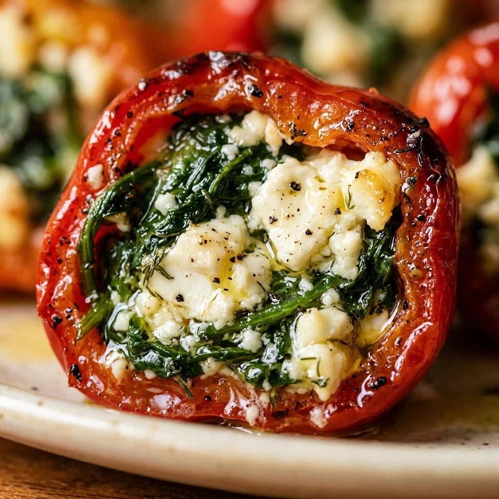 Spinach & Feta Stuffed Mini Peppers
